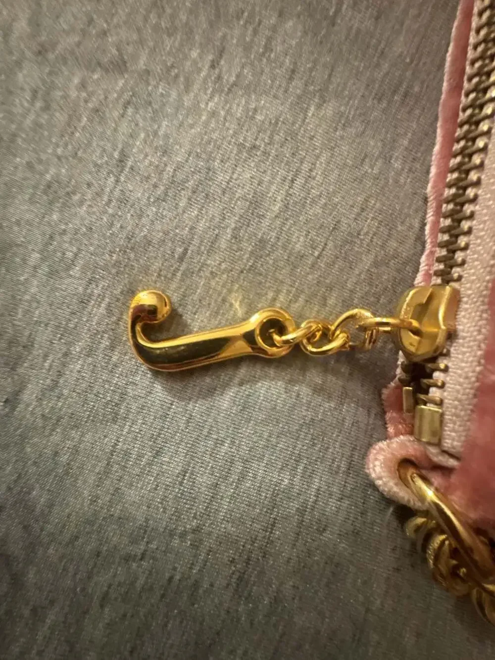 Juicy Couture Pink Bow Velvet Quilted Wristlet Clutch with Gold Hardware